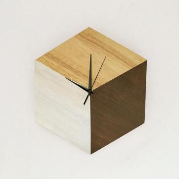 LOFT 木製北欧風壁静音掛け時計-六角形