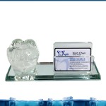 歯科水晶名刺立て 歯科クリニックデスク置物装飾品名刺ホルダー