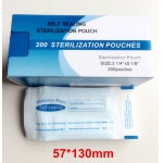200Pcs セルフシールオートクレーブ袋歯科ラボ二重指標57*130mm