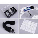 5レンズ歯科用ルーペ歯科用双眼鏡Ledヘッドライト付き拡大鏡