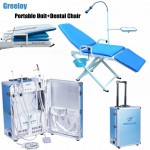 Greeloy®歯科用ポータブル式診療チェアGU-P 109A + GU-P206ポータブル診療ユニットライト付き +収納バッグキット