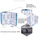 Greeloy GU-P204S 歯科用ポータブル診療ユニット (コンプレッサー + サクション + スリーウェイシリンジ + ハンドピースチューブ)