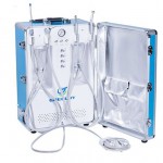 Greeloy GU-P204S 歯科用ポータブル診療ユニット (コンプレッサー + サクション + スリーウェイシリンジ + ハンドピースチューブ)