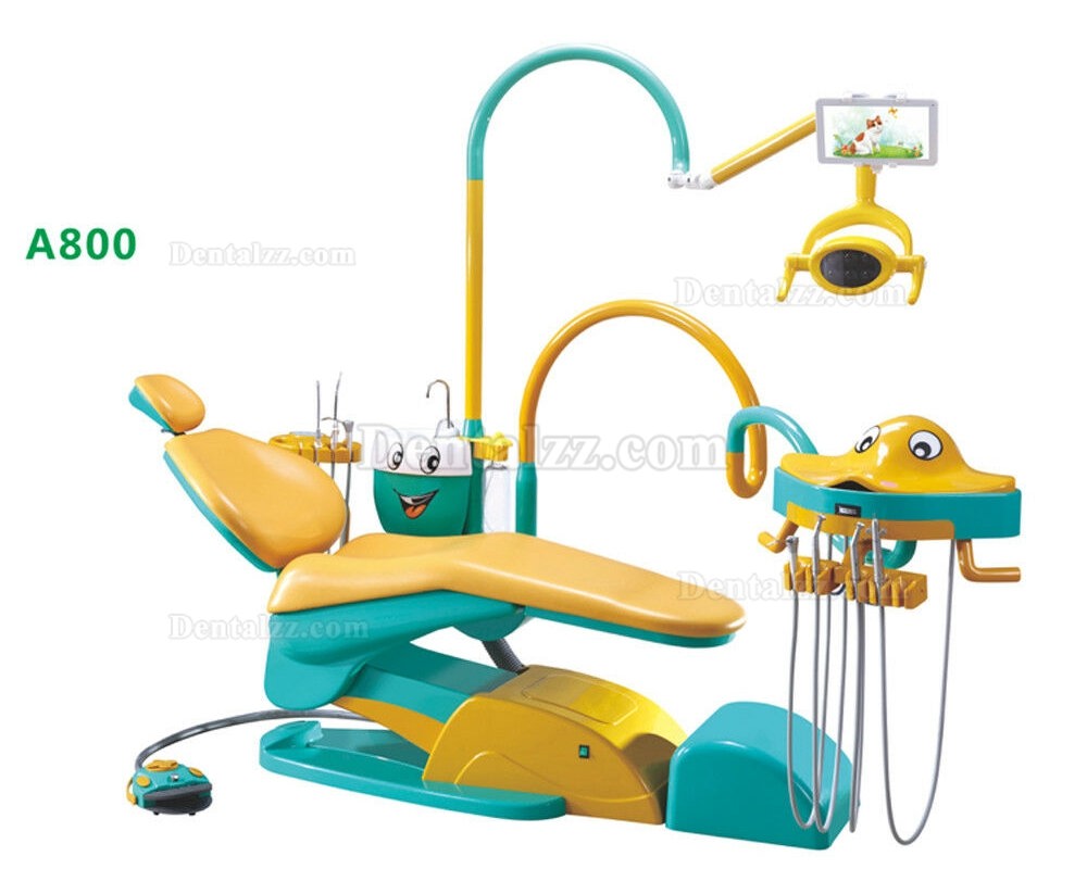A800 カートゥーンデザイン 小児用歯科チェアユニット 子供用デンタルユニット カートゥーン魚操作ユニット付き
