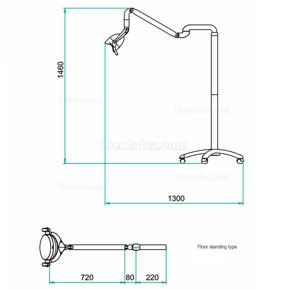 Saab®歯科手術用LEDライト用スタンドFloor Standing Type