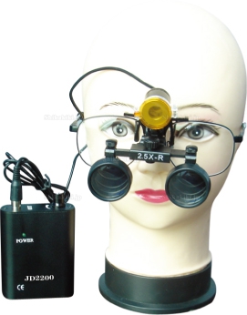 Micare®歯科用双眼ルーペ3.5倍拡大鏡＆ポータブルLEDヘッドライトJD2200 セット