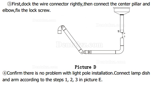 KWS® KD-2012D-3C歯科手術用LEDライト・照明器(天井に取り付け)