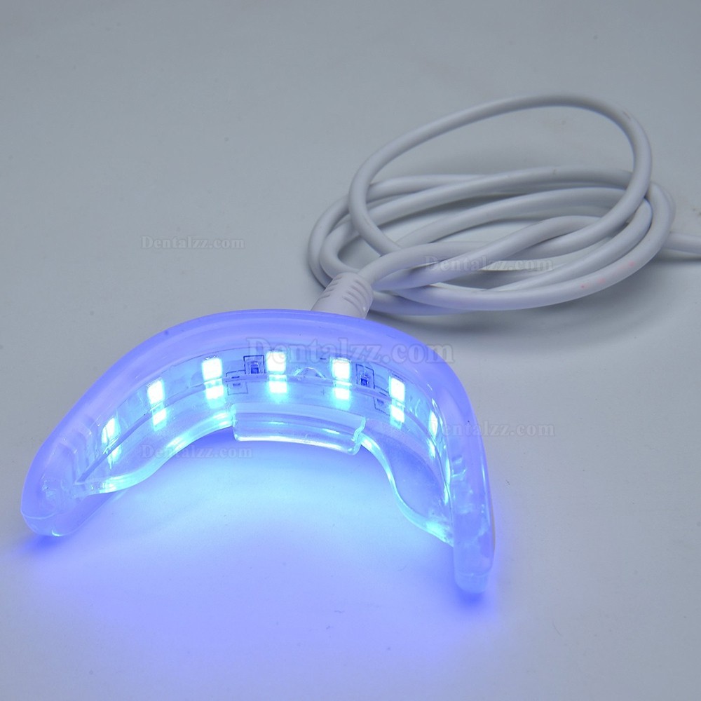 ポータブル歯ホワイトニングLED機器 (16個LEDライト付き、USBポート）