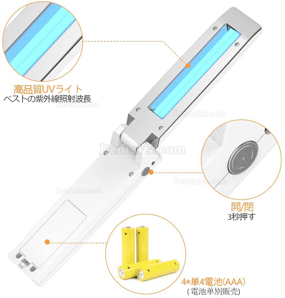 ポータブル紫外線除菌器 UV殺菌ランプ 紫外線滅菌器 殺菌器 殺菌灯 UV殺菌ライト 自宅 オフィス 出張用 携帯便利