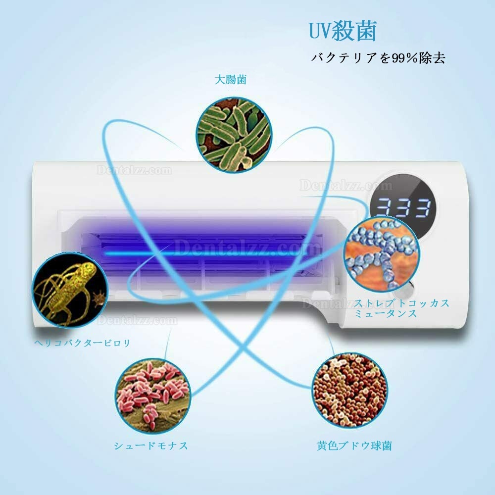 紫外線歯ブラシ除菌器 UV LED充電式歯ブラシ消毒ホルダー 紫外線滅菌器 タイミング滅菌器 USB